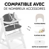 Coussin de chaise haute select muslin dark grey