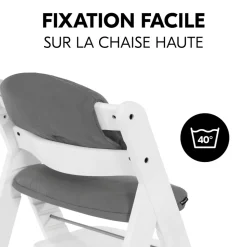 Coussin de chaise haute select muslin dark grey