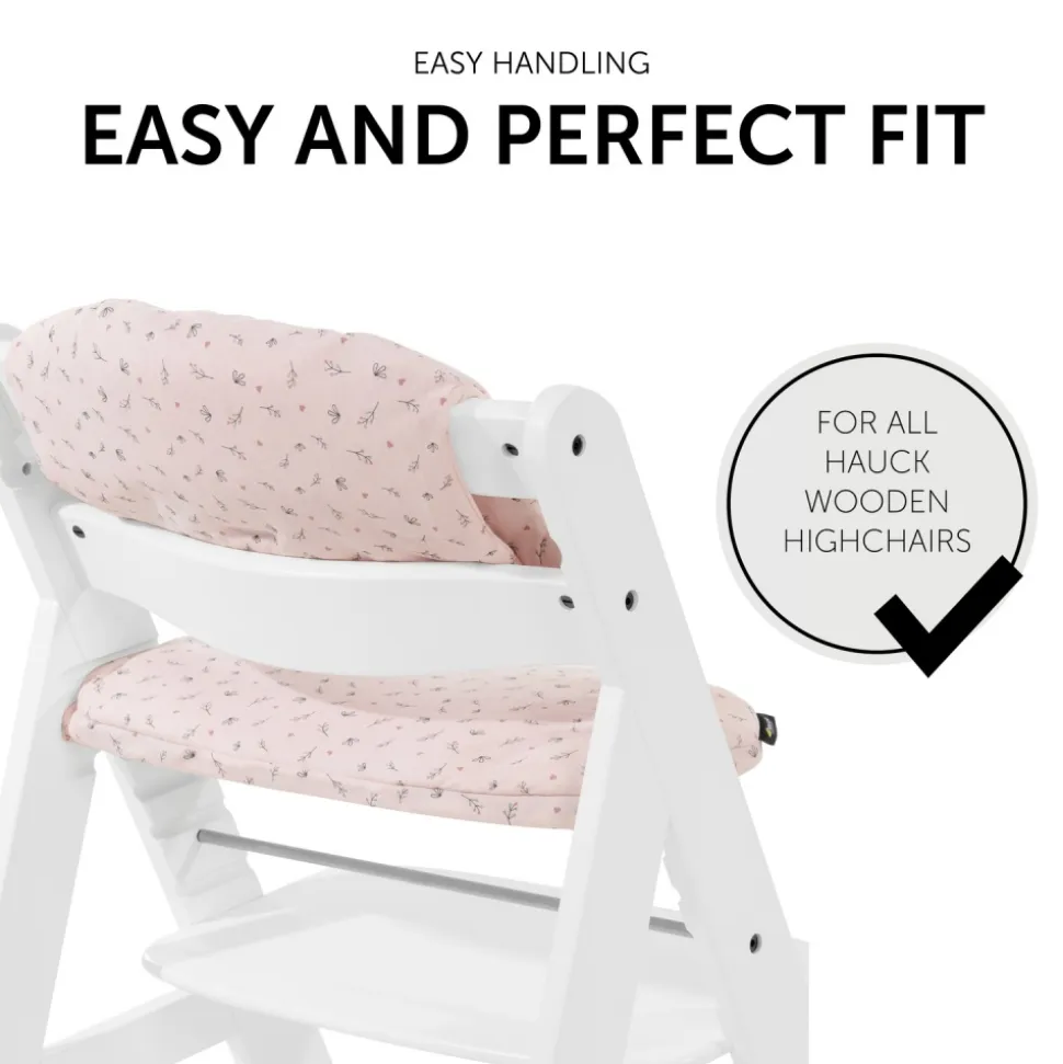 Coussin de chaise haute select jersey flowers rose