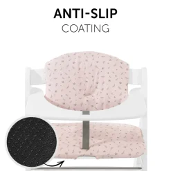 Coussin de chaise haute select jersey flowers rose