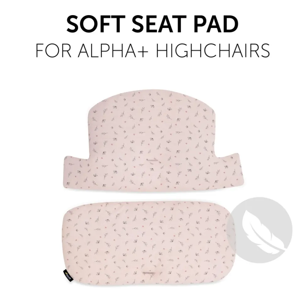 Coussin de chaise haute select jersey flowers rose