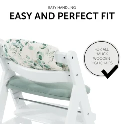 Coussin de chaise haute select jersey leaves mint