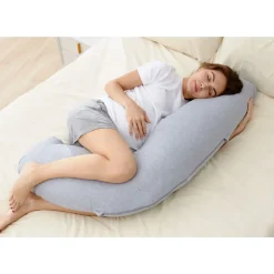 Coussin de grossesse et d'allaitement en forme de j