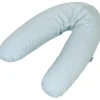 Coussin de maternité et d'allaitement jersey coton vert d'eau / etoiles