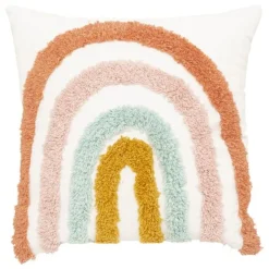 Coussin enfant 38x38 cm arc-en-ciel