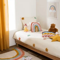 Coussin enfant 38x38 cm arc-en-ciel