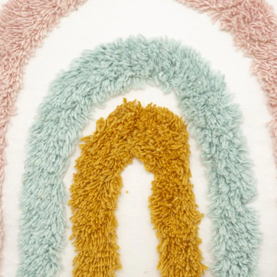 Coussin enfant 38x38 cm arc-en-ciel
