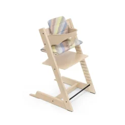 Coussin pour chaise haute tripp trapp rayures pastel