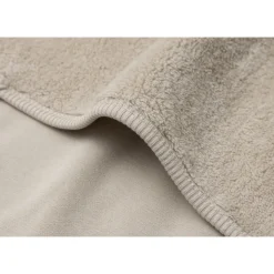 Couverture bébé chaude 75 x 100 cm basic jersey sherpa sand