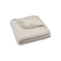 Couverture bébé chaude 75 x 100 cm basic jersey sherpa oatmeal