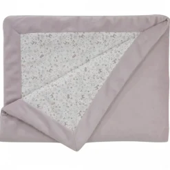 Couverture bébé double face 75x100 cm lilas