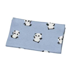 Couverture bébé en maille 80x100cm bleue panda chao chao