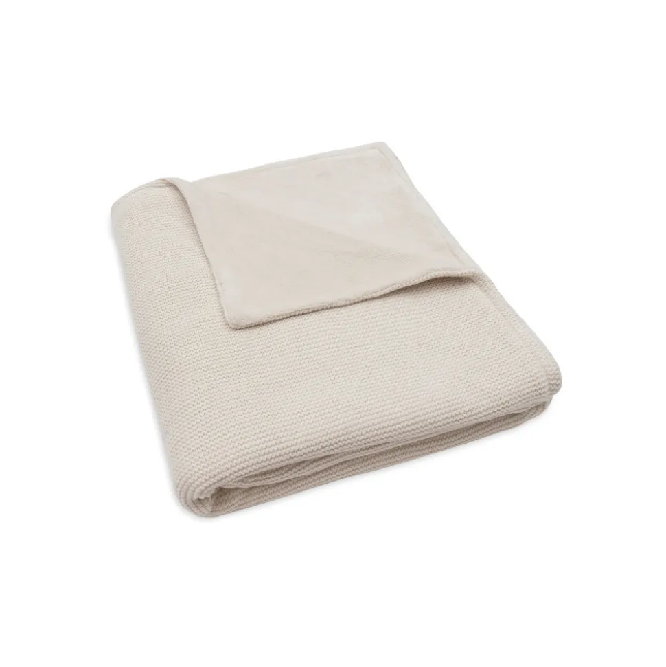 Couverture bébé tricot 100 x 150 cm basic knit velvet oatmeal