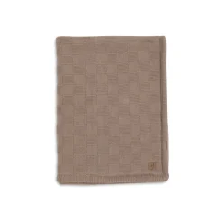 Couverture bébé tricot 75 x 100 cm box knit milky coffee