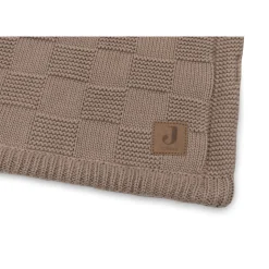 Couverture bébé tricot 75 x 100 cm box knit velvet milky coffee