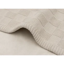 Couverture bébé tricot 75 x 100 cm box knit warm sand