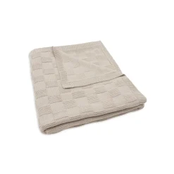 Couverture bébé tricot 100 x 150 cm box knit warm sand