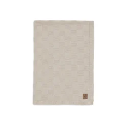 Couverture bébé tricot 100 x 150 cm box knit warm sand