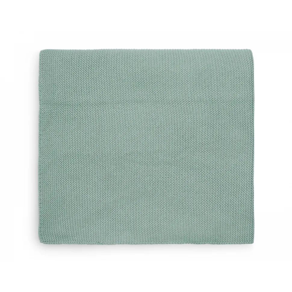 Couverture bébé tricot 75x100 cm forest green