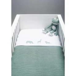 Couverture bébé tricot 75x100 cm forest green