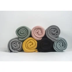 Couverture bébé tricot 100 x 150 cm forest green