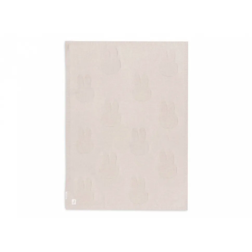 Couverture bébé tricot 75 x 100 cm miffy nougat