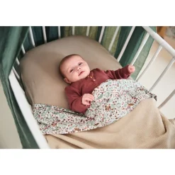 Couverture bébé tricot 75x100 cm nougat