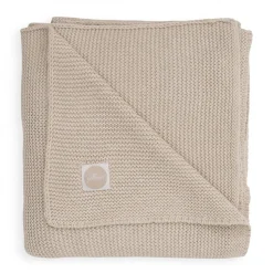 Couverture bébé tricot 75x100 cm nougat