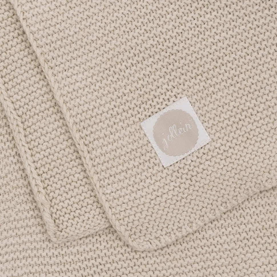 Couverture bébé tricot 75x100 cm nougat