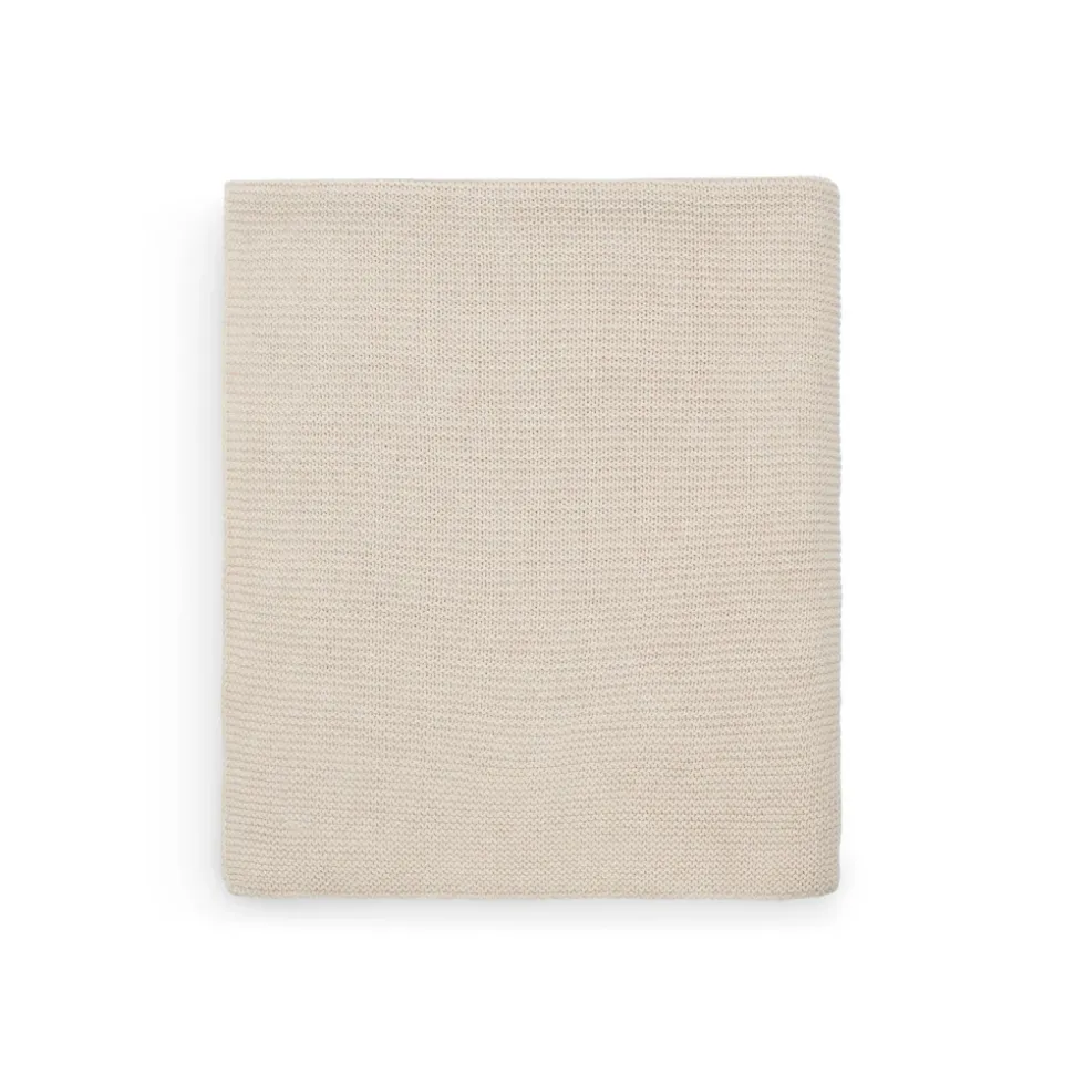 Couverture bébé tricot 100 x 150 cm nougat