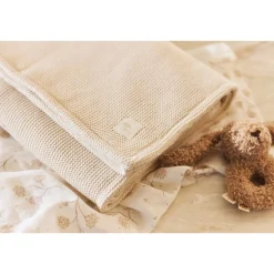 Couverture bébé 75 x 100cm basic knit velvet oatmeal