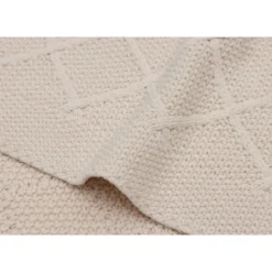 Couverture bébé 75x100 cm check knit oatmeal