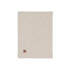 Couverture bébé 75x100 cm check knit oatmeal
