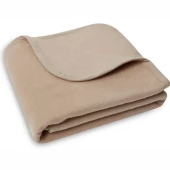 Couverture bébé 75x100 cm coton biscuit