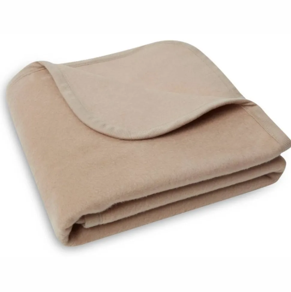 Couverture bébé 75x100 cm coton biscuit