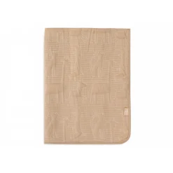 Couverture bébé 75x100 cm jungle jambo biscuit et oatmeal