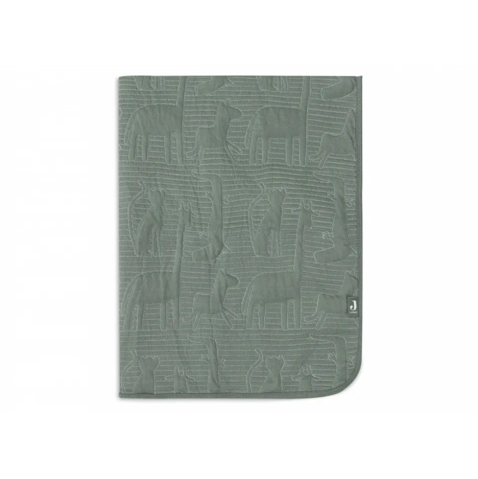 Couverture bébé 75x100 cm jungle jambo ash green et laurel
