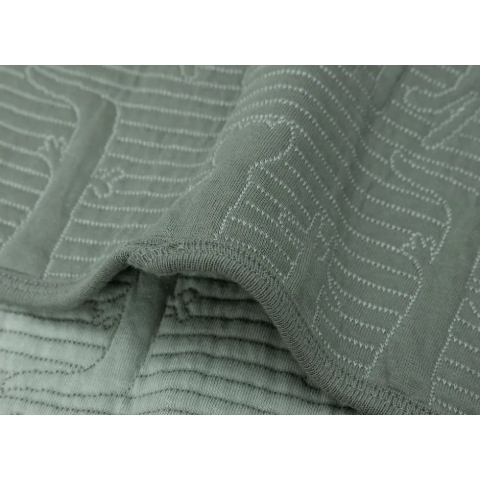 Couverture bébé 100x150 cm jungle jambo ash green et laurel