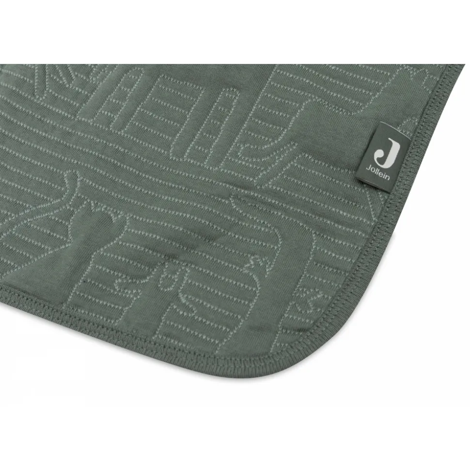 Couverture bébé 100x150 cm jungle jambo ash green et laurel
