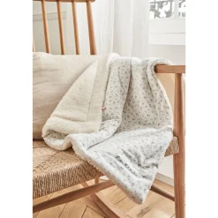 Couverture bébé 75 x 100 cm ouatiné jersey sherpa romance - mix and match
