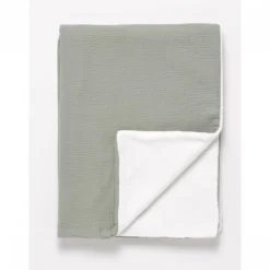 Couverture bébé 75 x 100 cm uni sauge