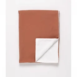 Couverture bébé 75 x 100 cm uni terracotta
