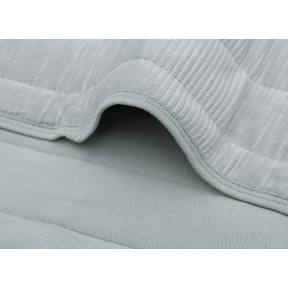 Couverture bébé 75 x 100 cm velvet rib sea green
