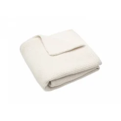 Couverture berceau 75 x 100 cm basic knit velvet ivoire