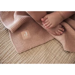 Couverture berceau 75 x 100 cm basic knit rose
