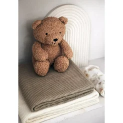Couverture berceau 75 x 100 cm basic knit olive