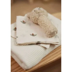 Couverture berceau 75 x 100 cm basic knit ivory