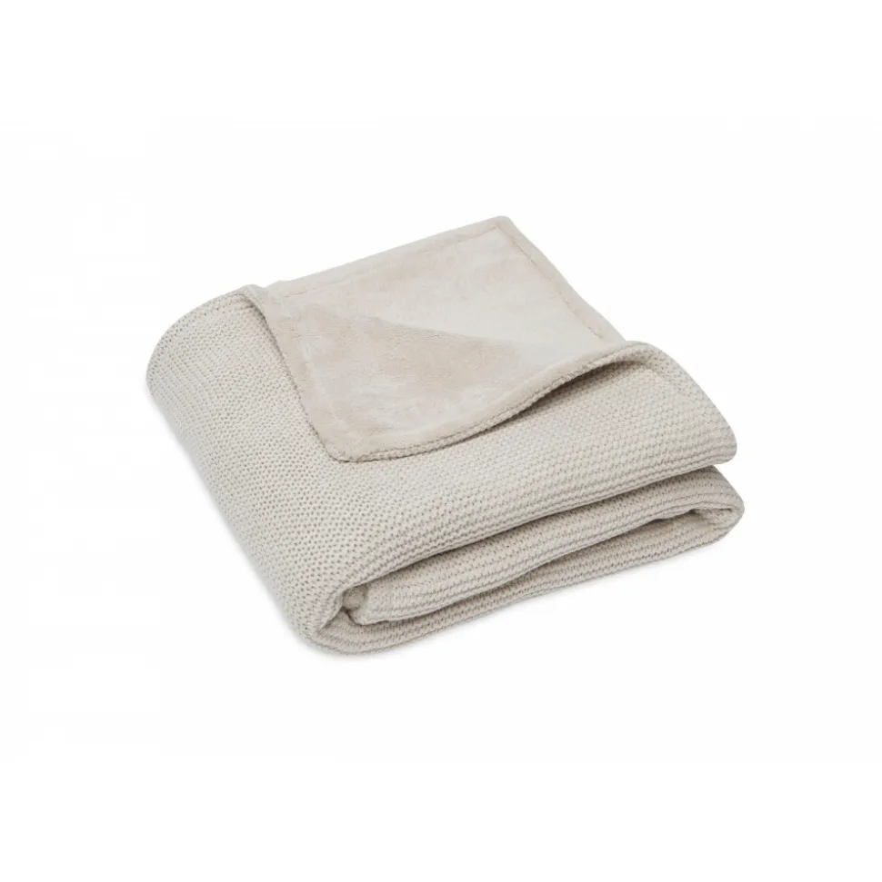 Couverture berceau 75 x 100 cm basic knit velvet nougat