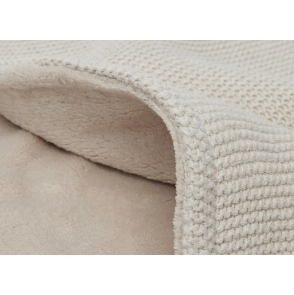 Couverture berceau 75 x 100 cm basic knit velvet nougat