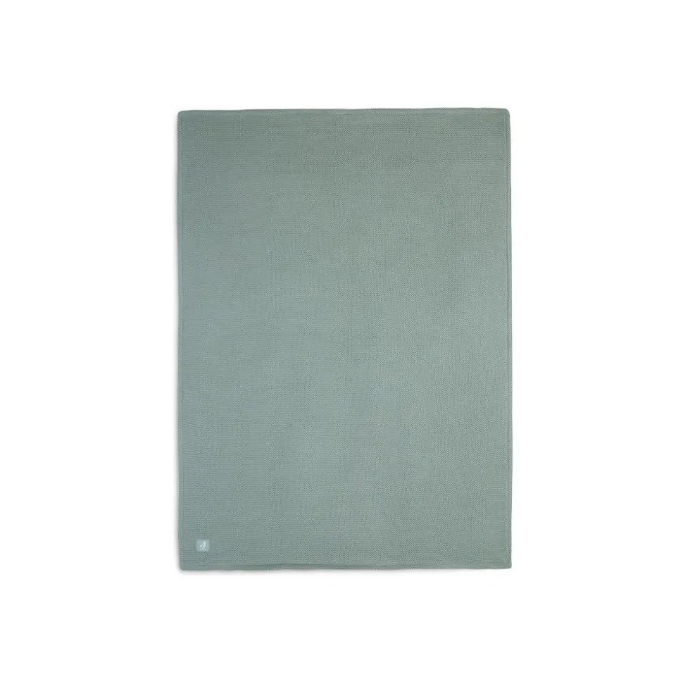 Couverture berceau 75 x 100 cm basic knit velvet forest green
